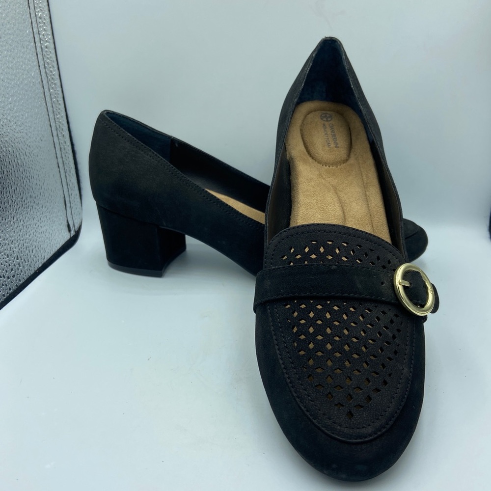 Giani Bernini Womens Black Slip On Comfort Block Heels Shoes 10M